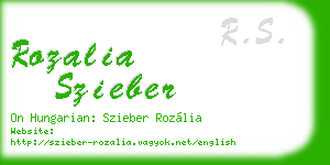 rozalia szieber business card