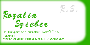 rozalia szieber business card